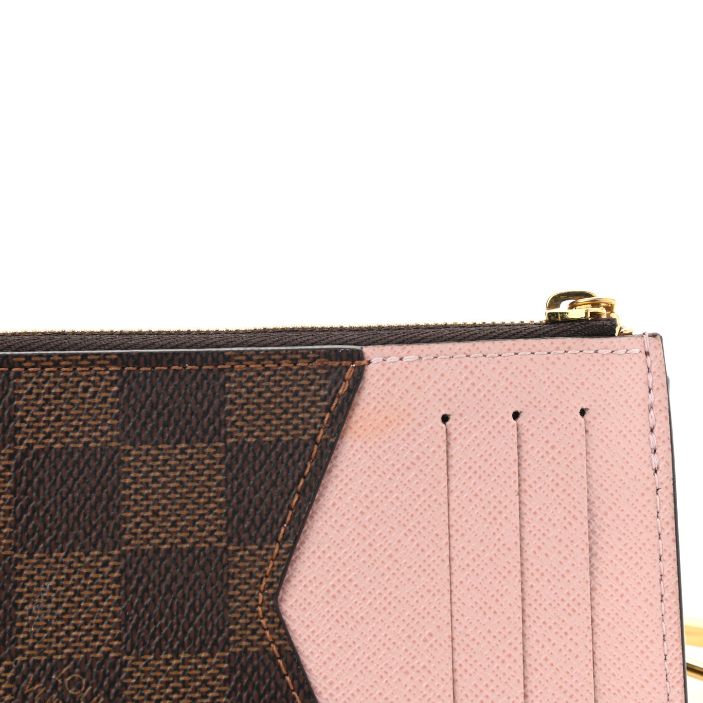 Damier Ebene Recto Verso Card Holder Rose Ballerine