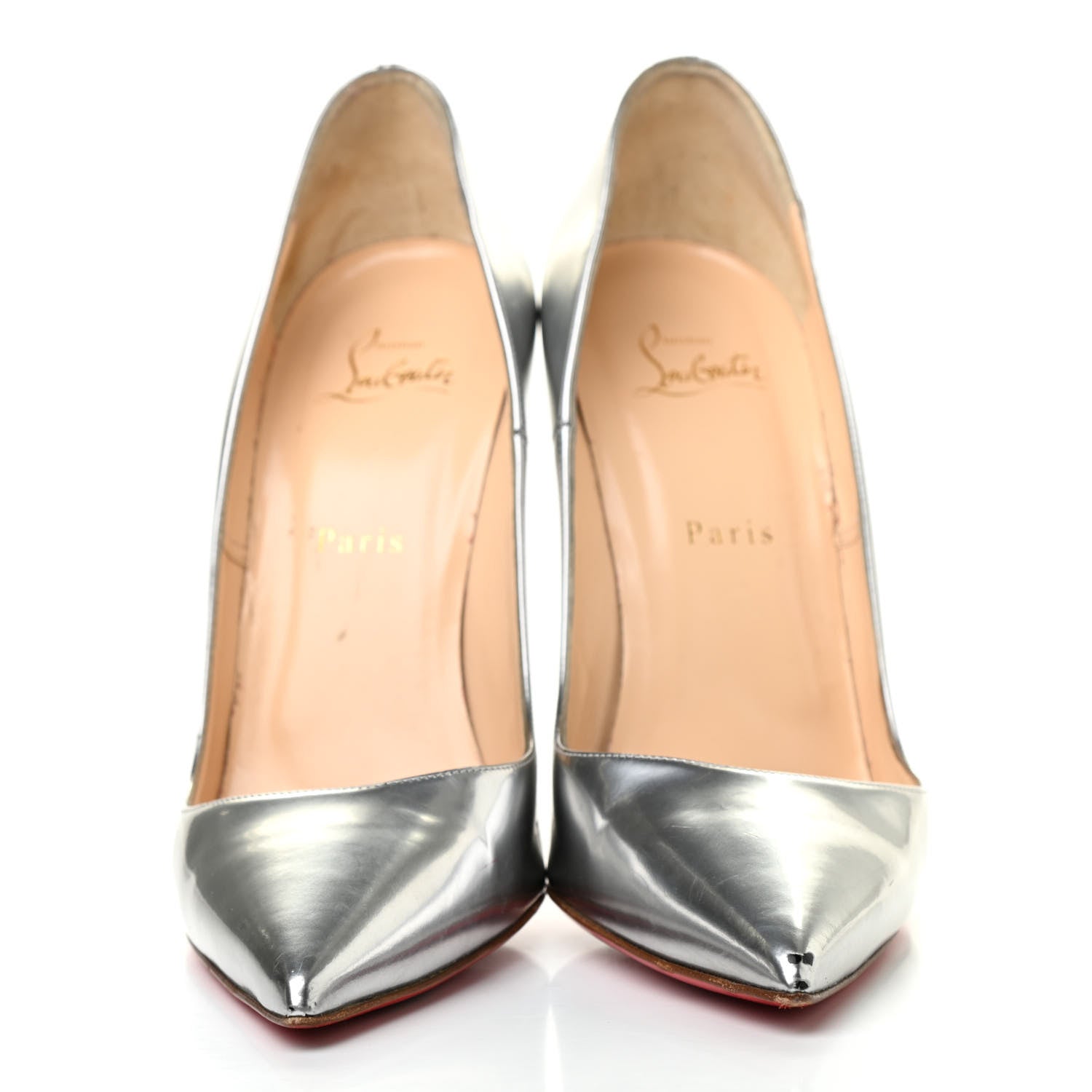 Christian Louboutin Metallic Calfskin So Kate 120 Pumps 40.5 Silver 2 of 11