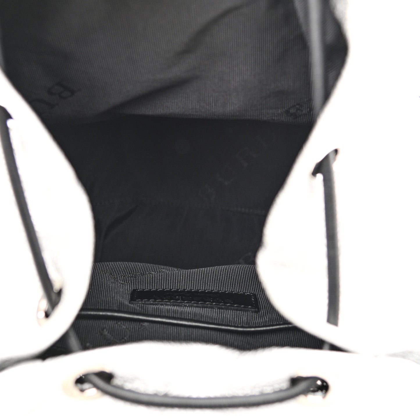 Metallic Deerskin Medium Rucksack Backpack Silver