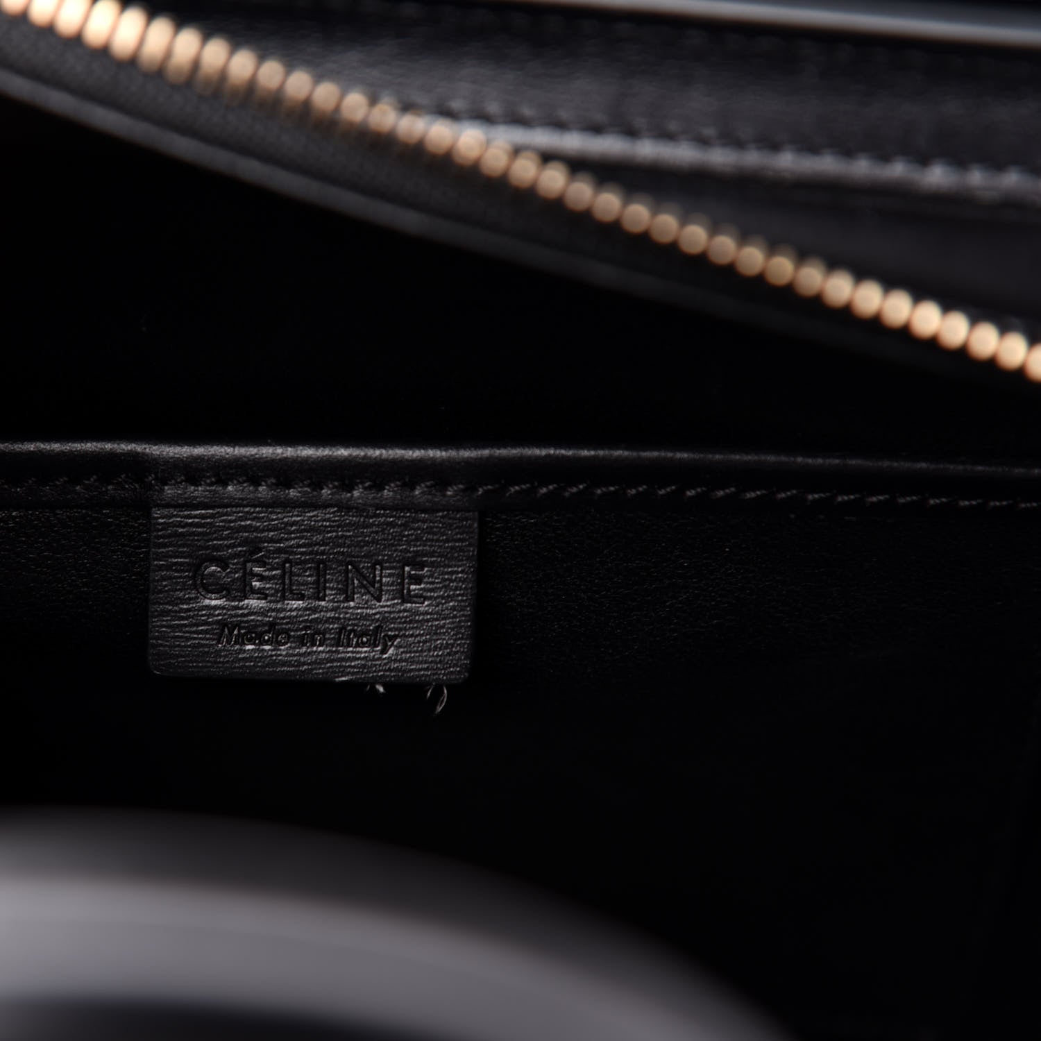Celine Smooth Calfskin Multicolor Double Stitching Nano Luggage Black 6 of 9