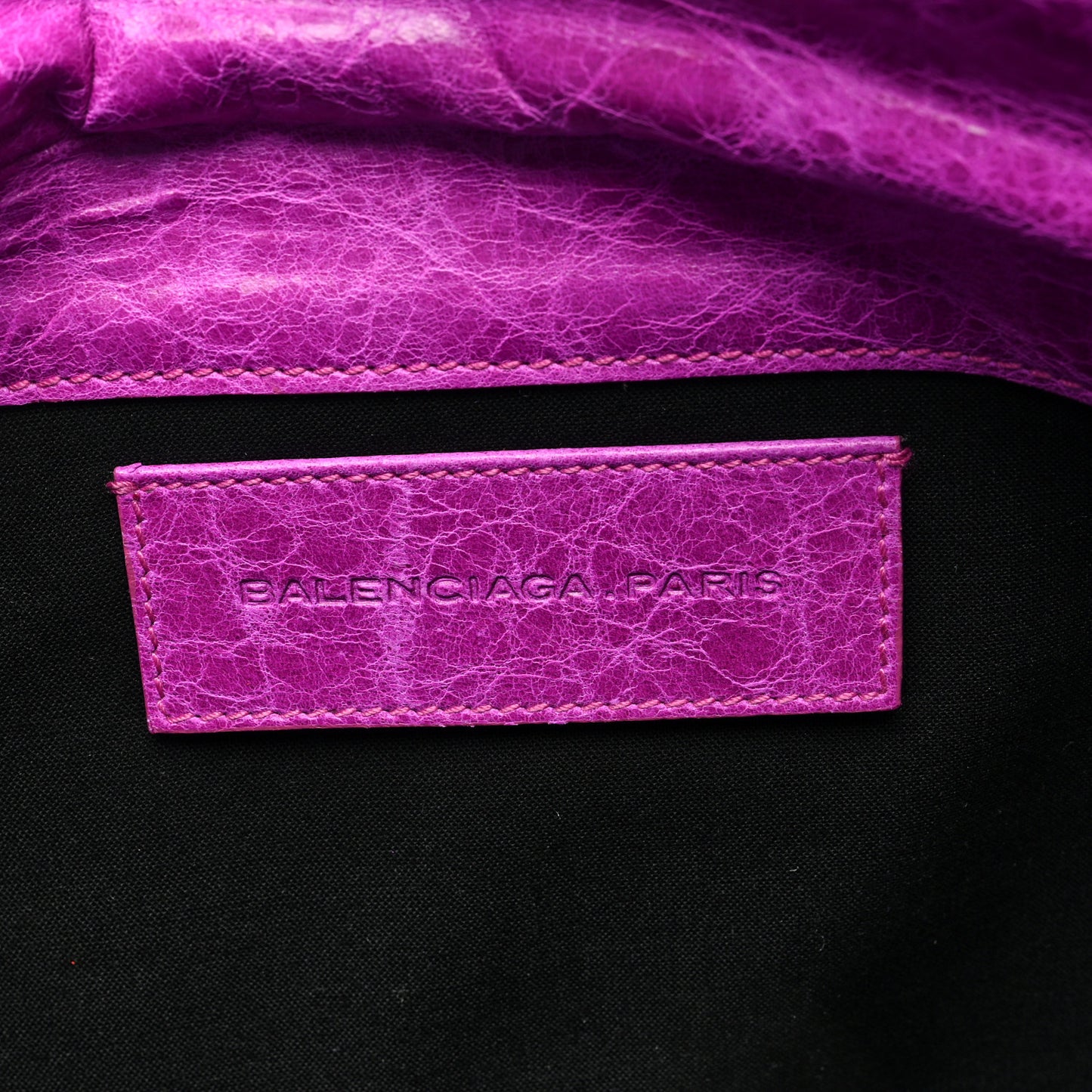 Agneau Giant 21 Silver Hardware Envelope Clutch Cyclamen