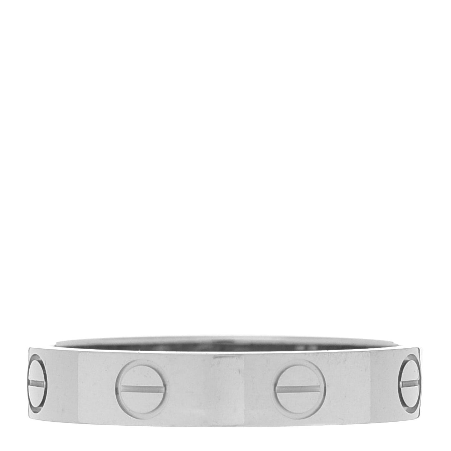 18K White Gold 3.5mm LOVE Wedding Band Ring 55 7.25