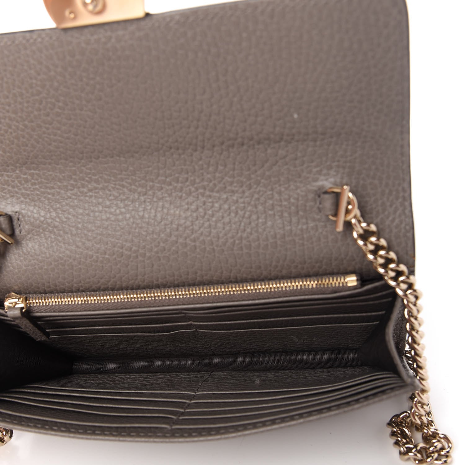 Gucci Dollar Calfskin Interlocking G Chain Wallet Loess 7 of 10
