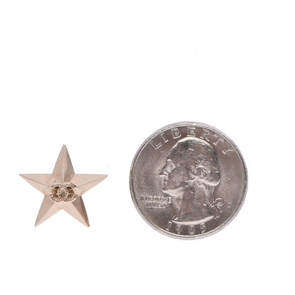 Chanel Metal CC Star Earrings Gold 2 of 5
