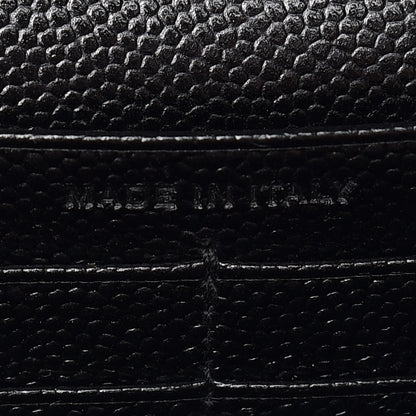 Saint Laurent Grain De Poudre Matelasse Chevron Monogram Chain Wallet Black 9 of 10