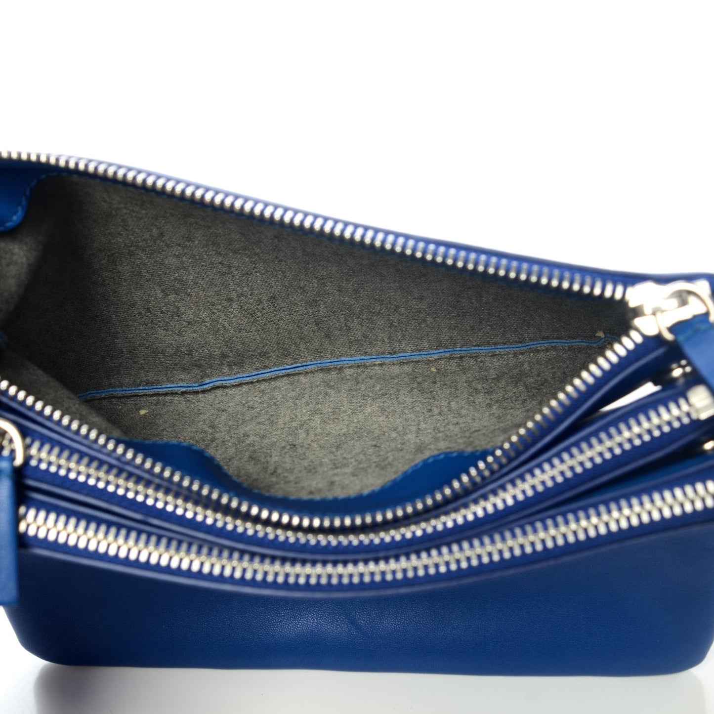 Lambskin Small Trio Crossbody Bag Electric Blue