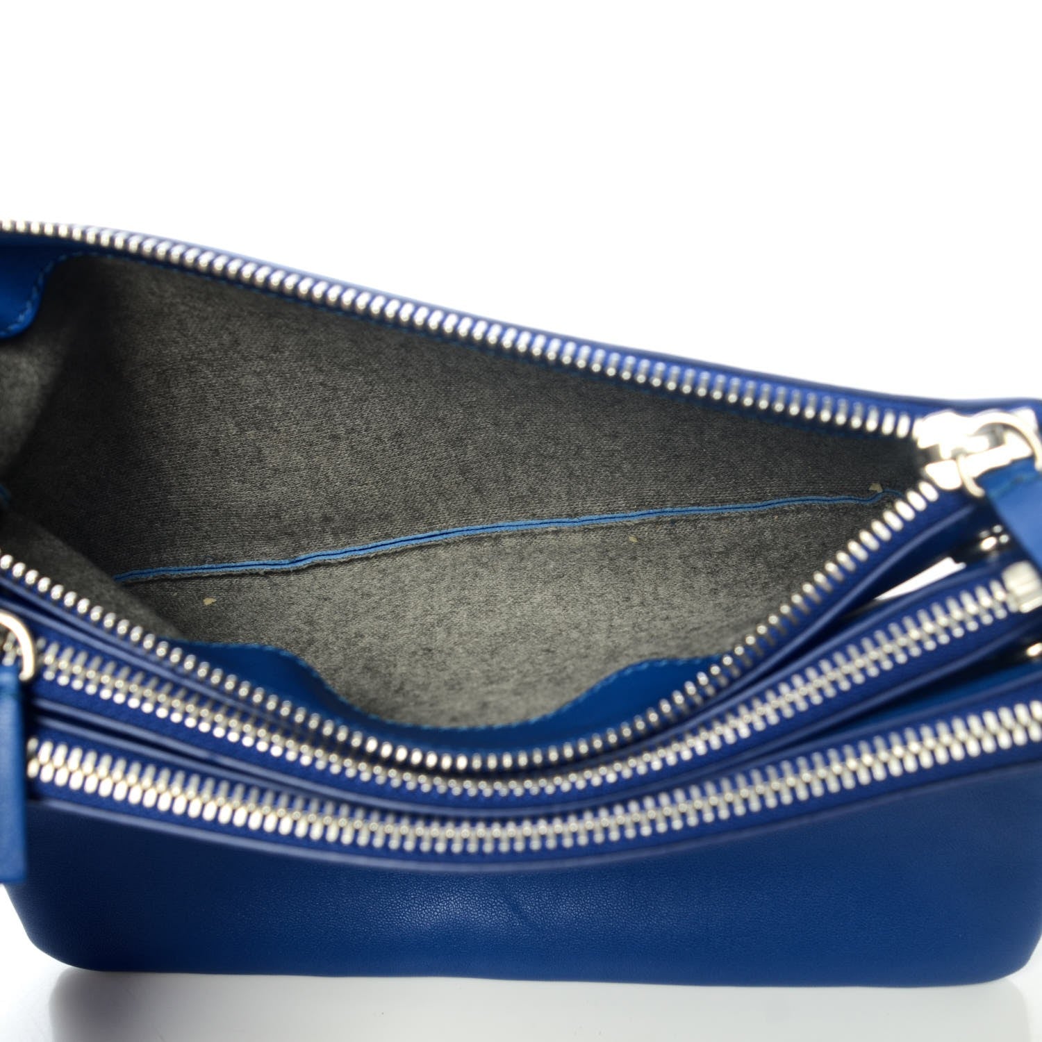 Celine Lambskin Small Trio Crossbody Bag Electric Blue 5 of 9