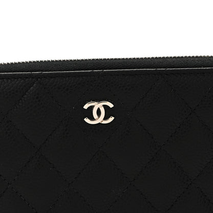 Chanel Caviar Quilted Large Gusset Zip Around Wallet Black 9 of 12