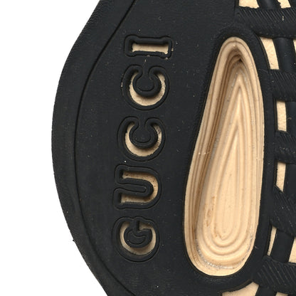 Gucci Ultralight Plume Calfskin Monogram Printed Womens Gucci Run Sneakers 39 Beige Blue 7 of 10