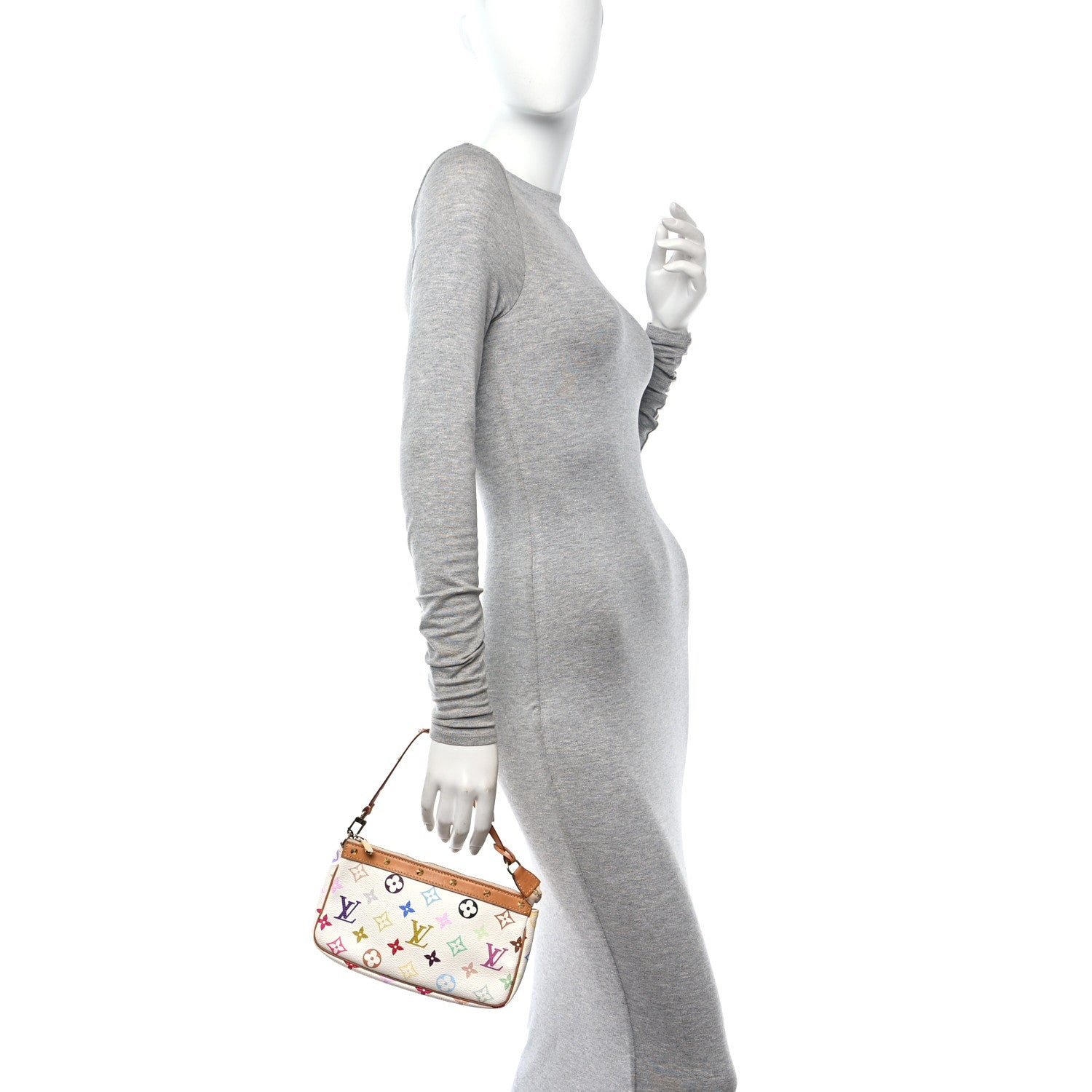 Louis Vuitton Monogram Multicolor Pochette Accessories White 2 of 12
