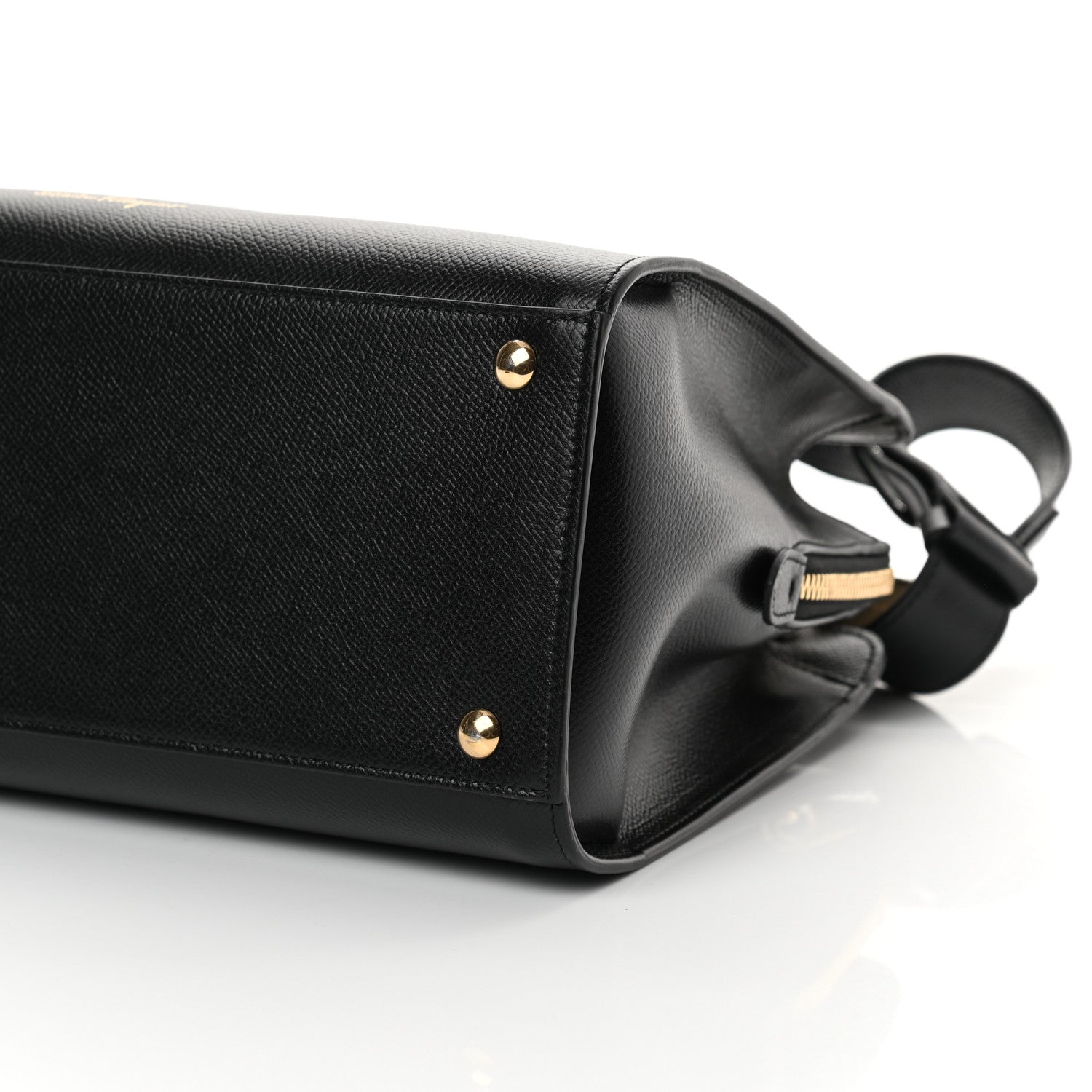 Salvatore Ferragamo Hammered Calfskin Today Satchel Black 10 of 10