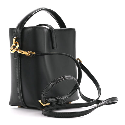 Saint Laurent Shiny Calfskin Le 37 Mini Bucket Bag Black 3 of 11