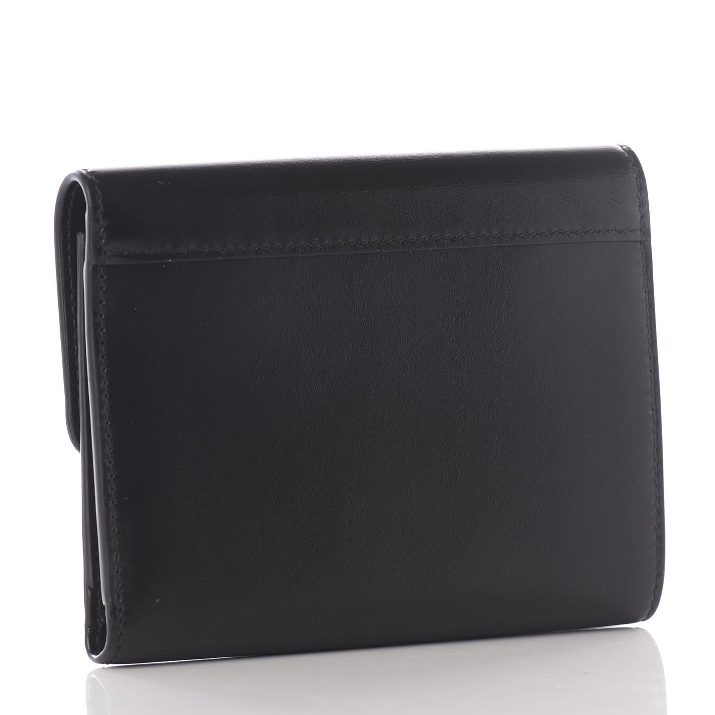 Shiny Smooth Calfskin C Wallet Black