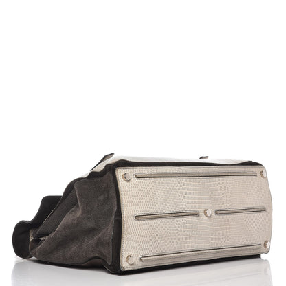 Saint Laurent Suede Calfskin Crocodile Embossed Muse Two Brown 4 of 12