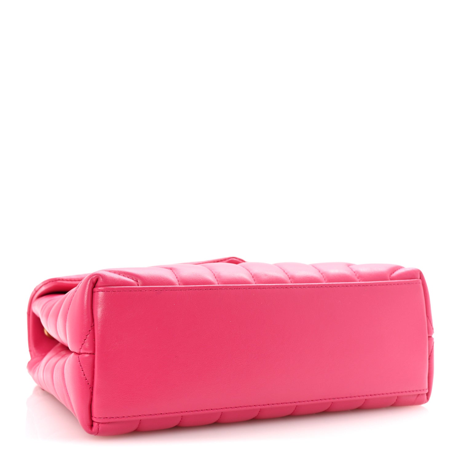 Saint Laurent Calfskin Y Quilted Monogram Small Loulou Chain Satchel Fresh Fuchsia 4 of 9