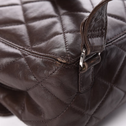 Chanel Lambskin Quilted Backpack Brown 17 of 20