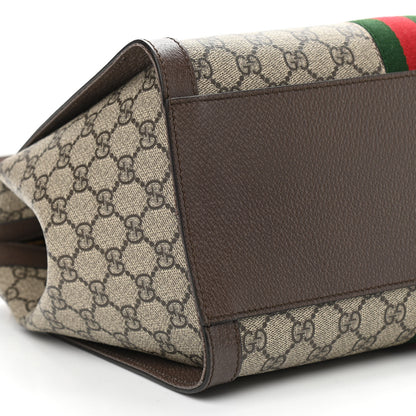 Gucci GG Supreme Monogram Web Medium Ophidia Tote Bag Brown 9 of 10