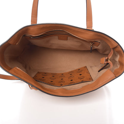 MCM Visetos Studded Medium Shopping Tote Cognac 5 of 16
