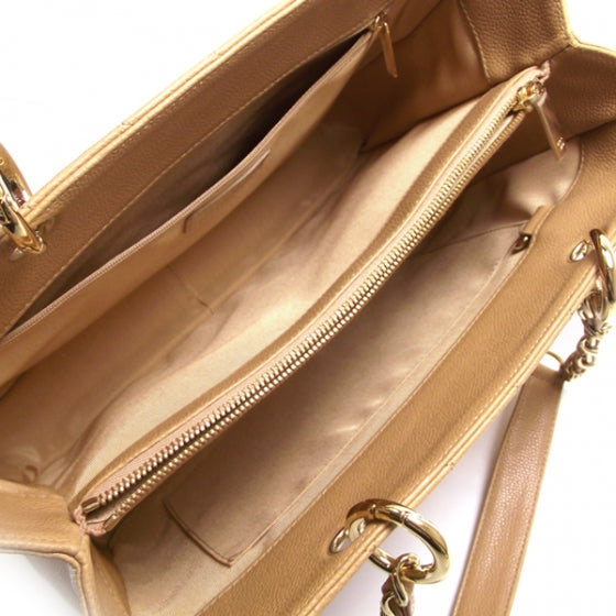 Caviar CC Shopper Tote Tan