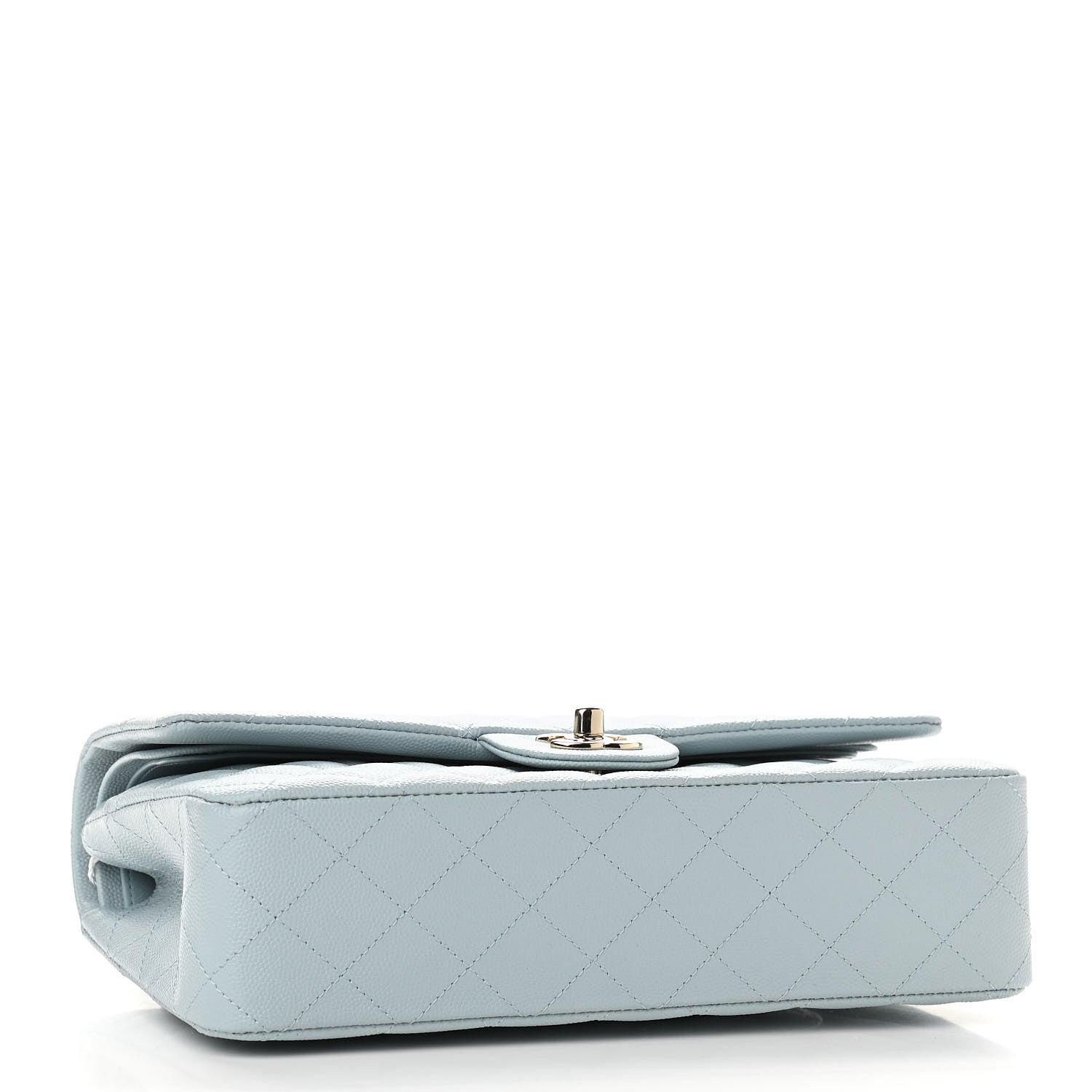 Chanel Caviar Quilted Medium Double Flap Light Blue 4 of 11