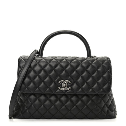 Chanel Caviar Quilted Medium Coco Handle Flap Black 1 of 9