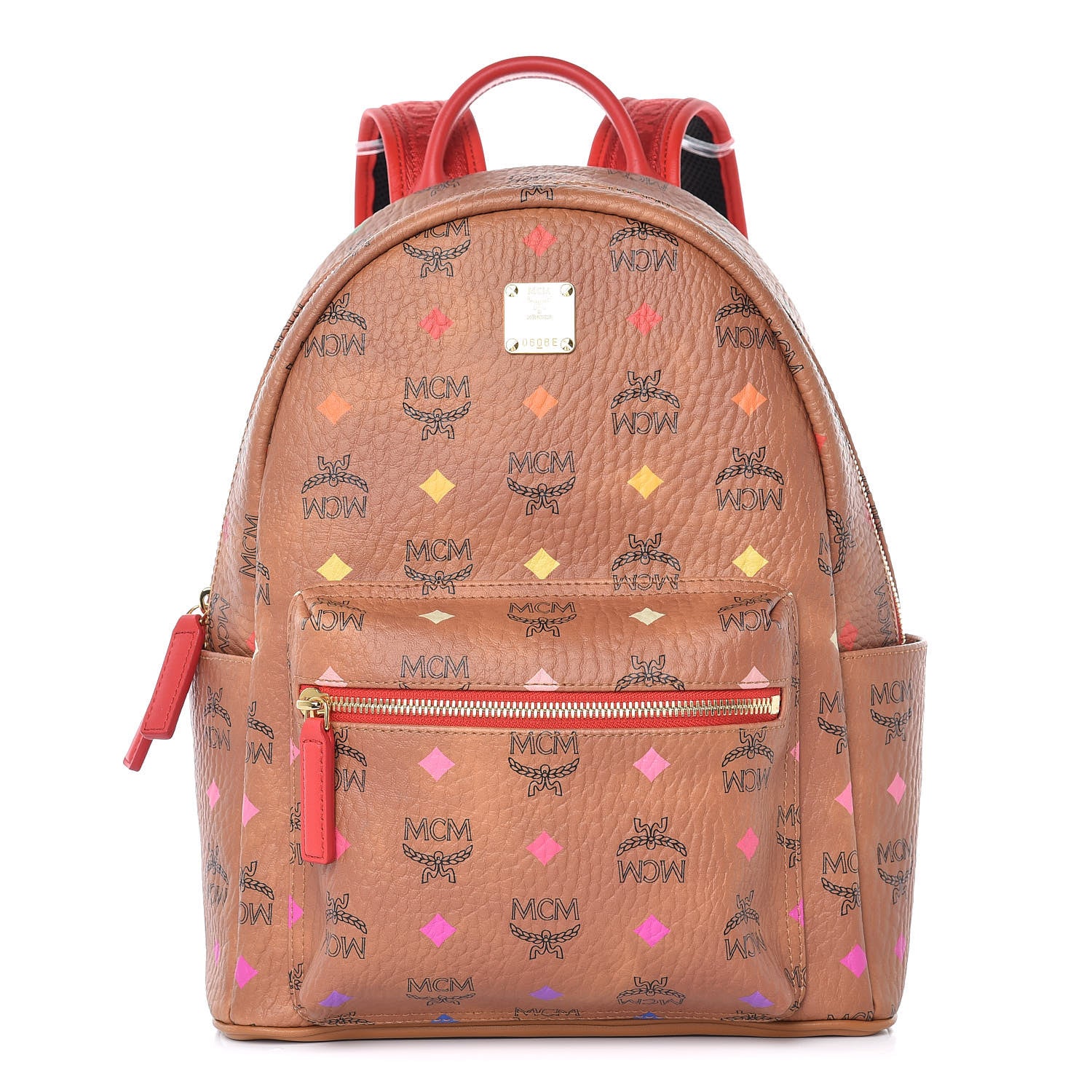 MCM Visetos Spektrum Small Stark Backpack Cognac 1 of 12