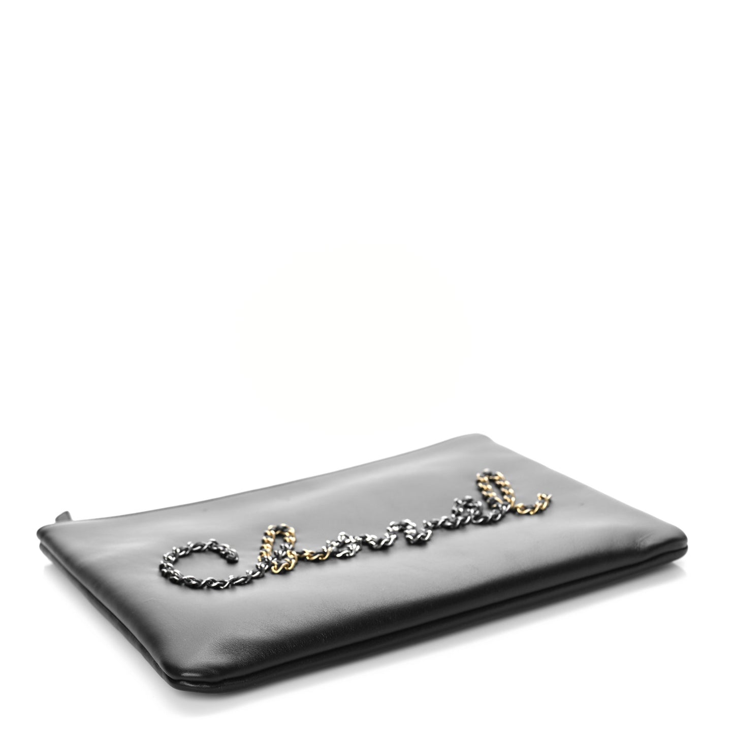 Calfskin Chain 20s Signe Medium Cosmetic Case Black