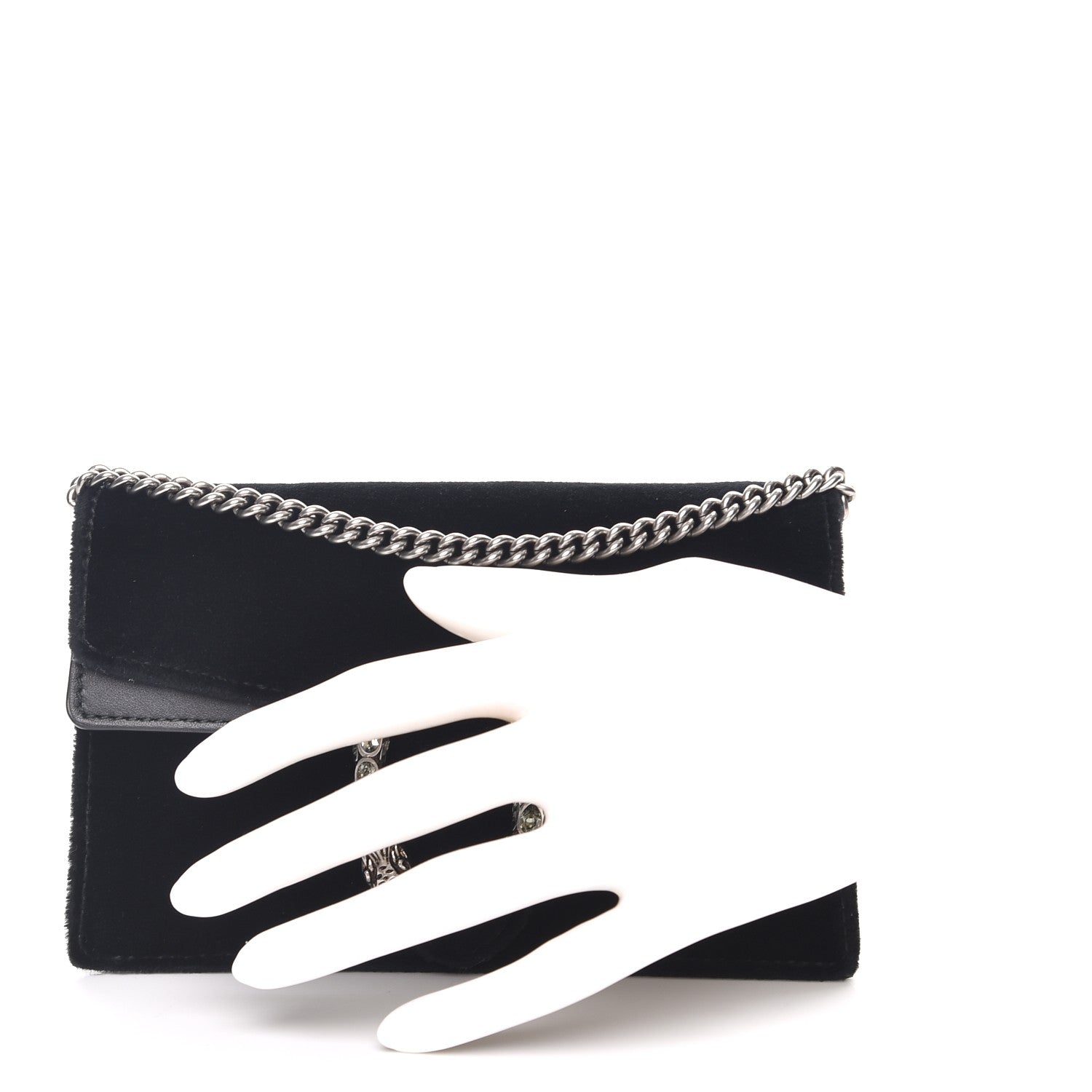 Gucci Velvet Super Mini Dionysus Shoulder Bag Black 3 of 11