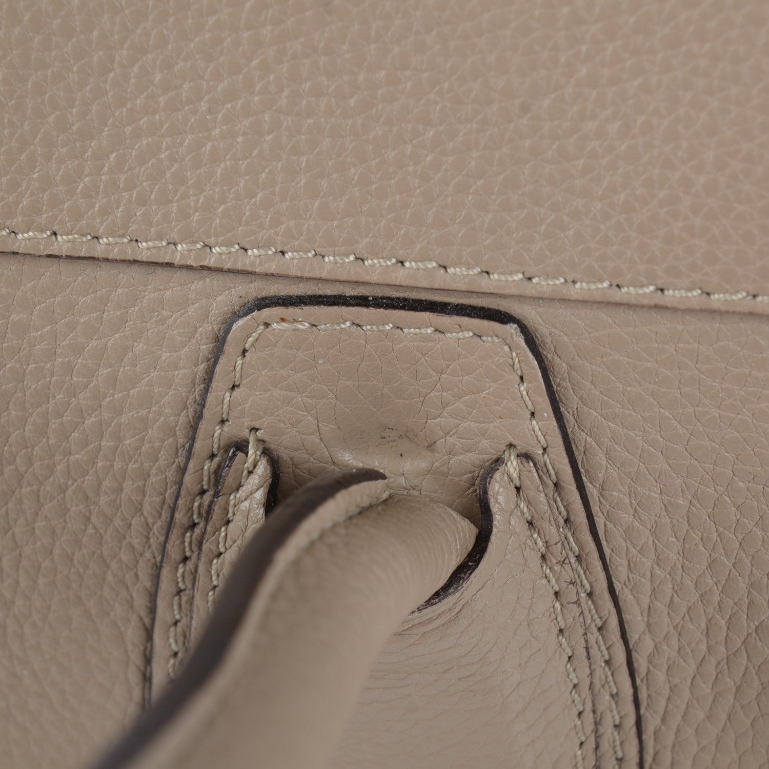 Celine Drummed Calfskin Mini Luggage Dune 9 of 12