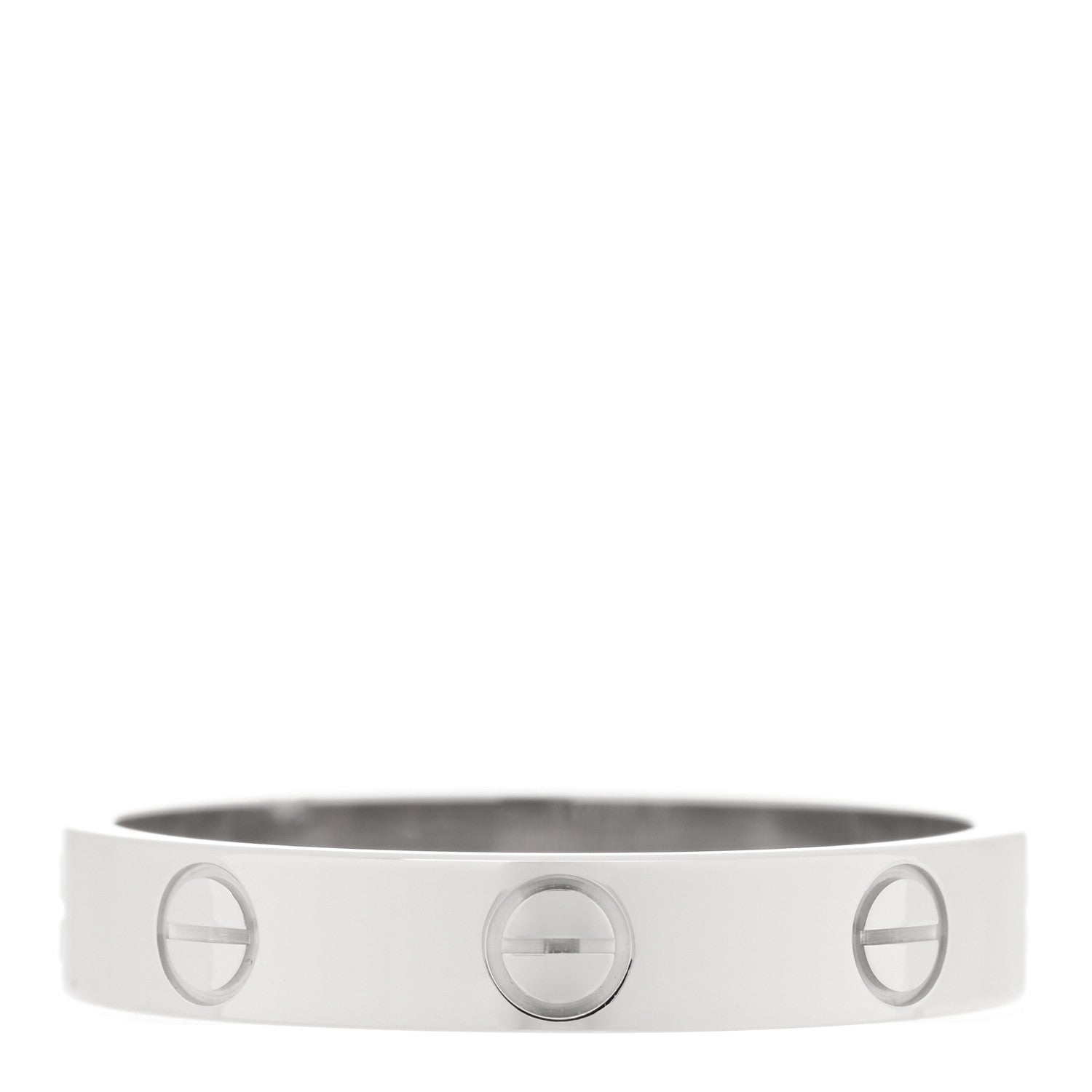 Cartier 18K White Gold 3.5mm LOVE Wedding Band Ring 56 7.5 1 of 5