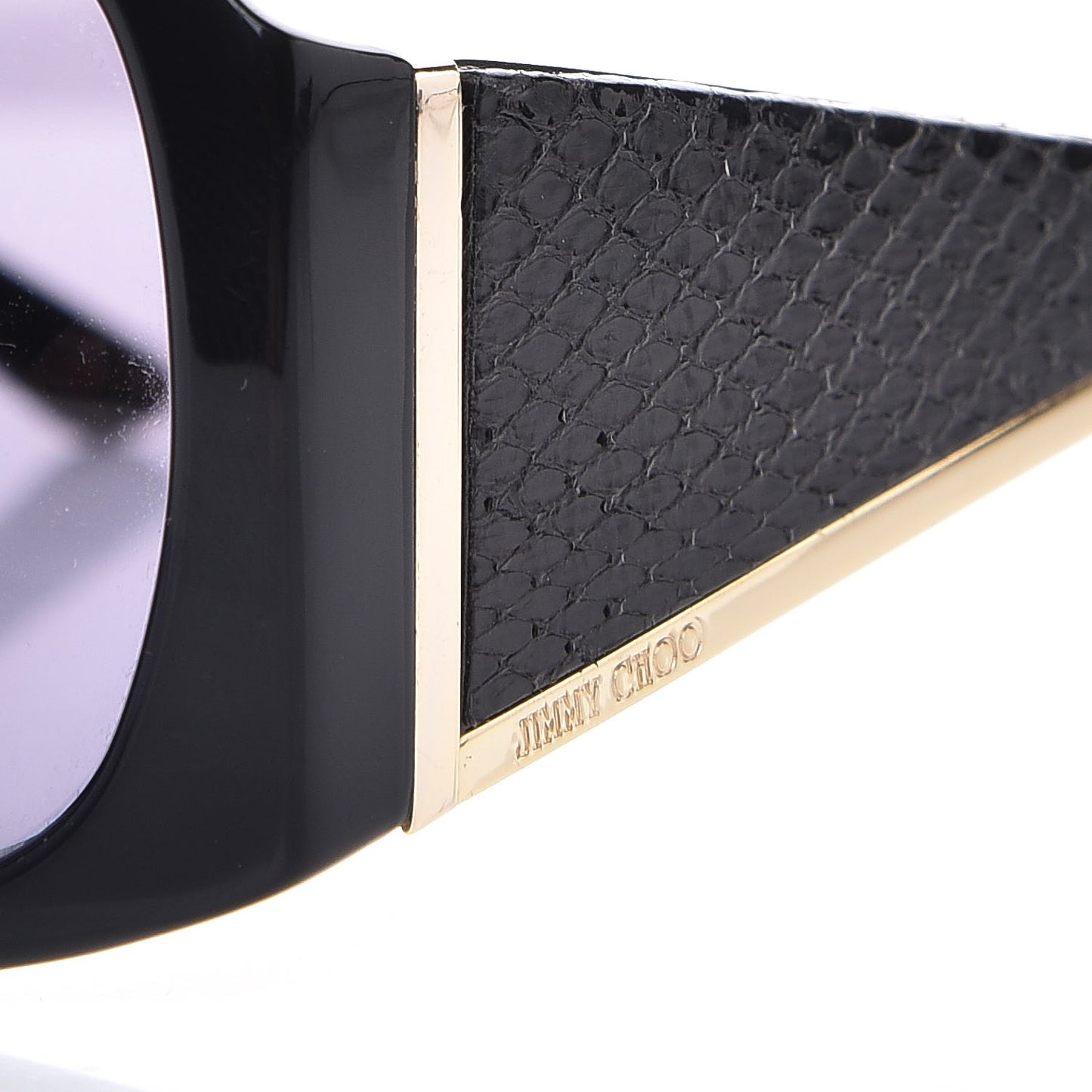 Snakeskin Ella Sunglasses Black