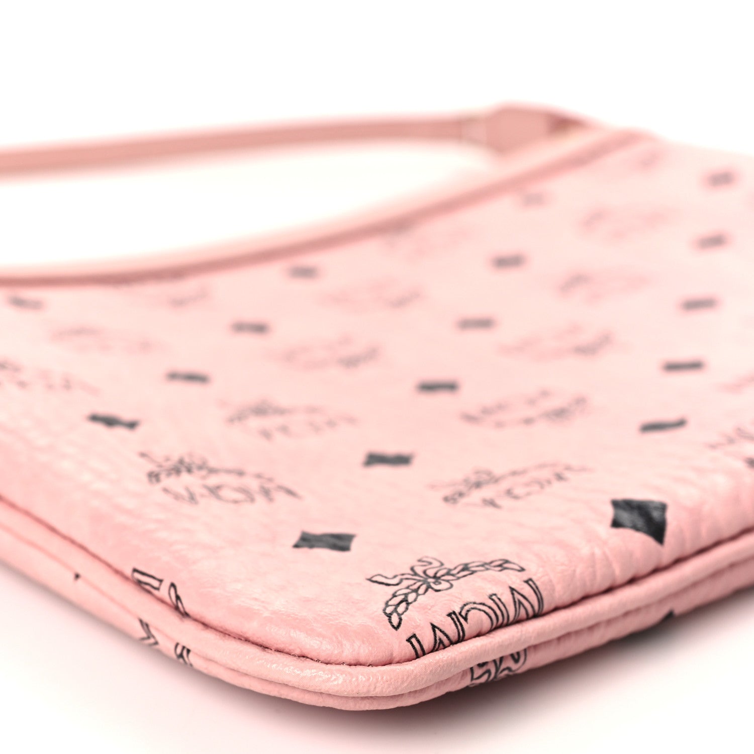 MCM Visetos Liz Shopper Tote Pouch Light Pink 8 of 10
