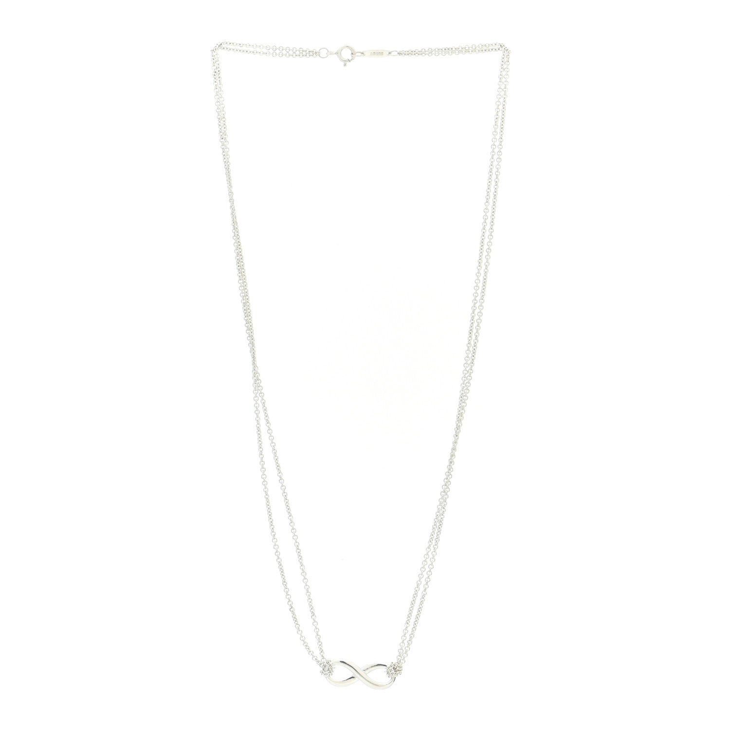 Tiffany Sterling Silver Infinity Pendant Necklace 3 of 6
