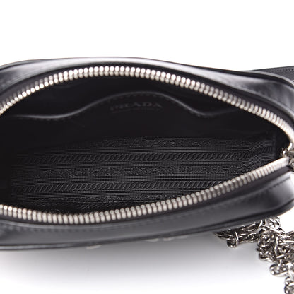 Prada Soft Calfskin Impunture Diagramme Belt Bag Black 6 of 9