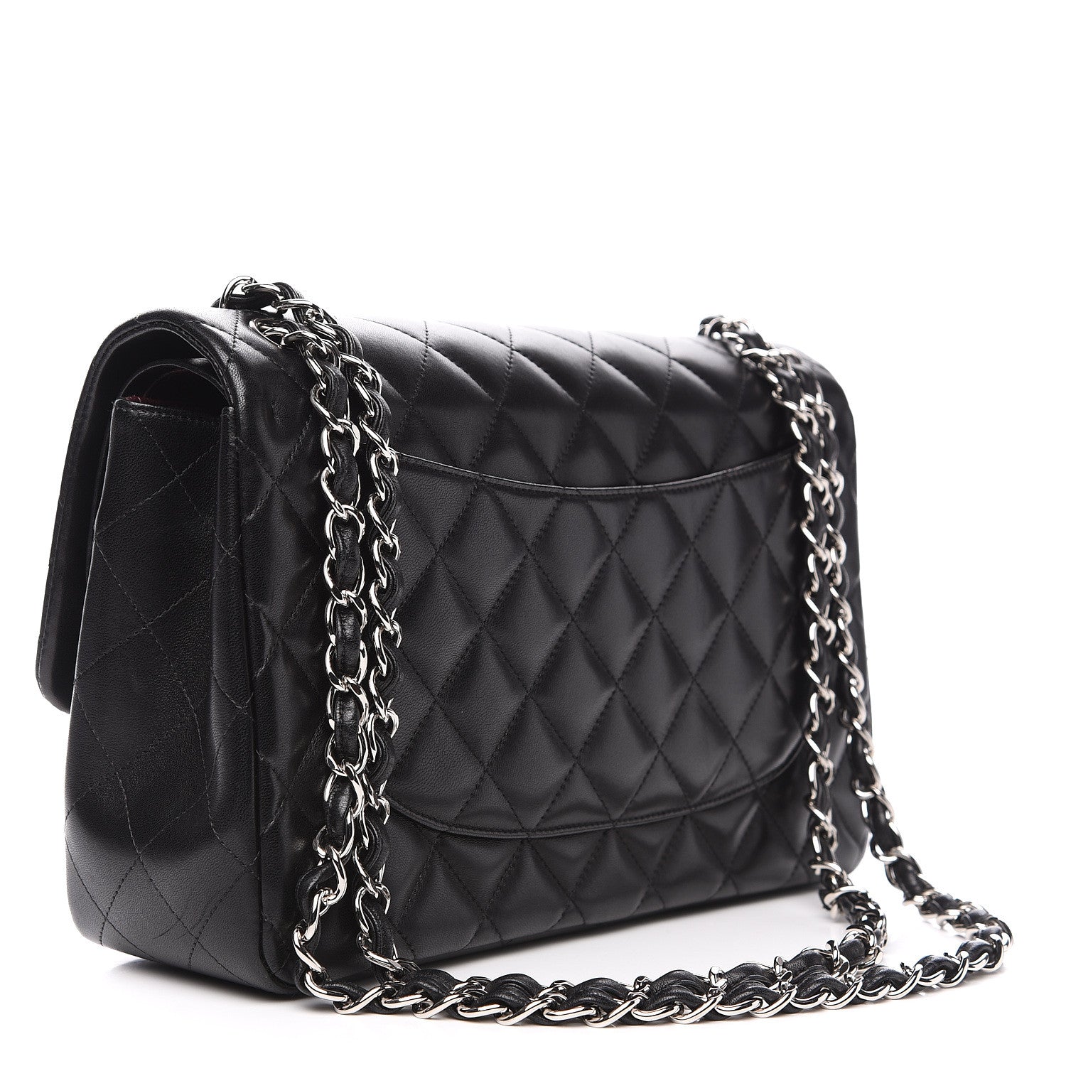 Chanel Lambskin Quilted Jumbo Double Flap Black 2 of 15