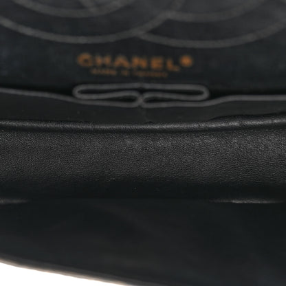 Chanel Printed Grained Calfskin 2.55 Reissue 225 Flap Black Gold 5 of 11