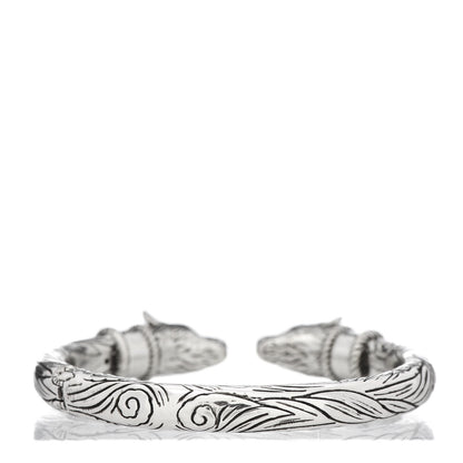Gucci Sterling Silver Anger Forest Wolf Cuff Bracelet 4 of 5