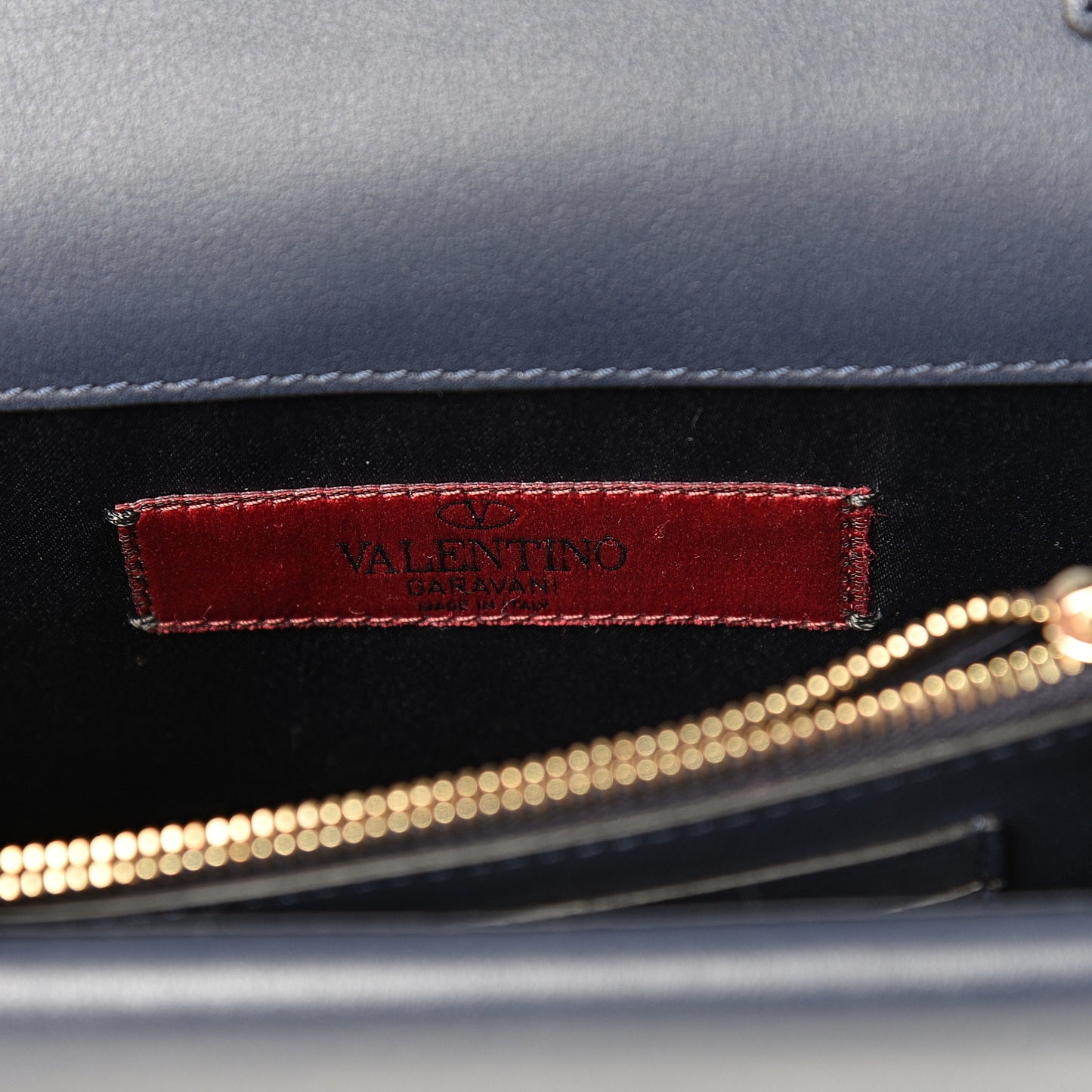 Vitello Rockstud Wallet on Chain Navy