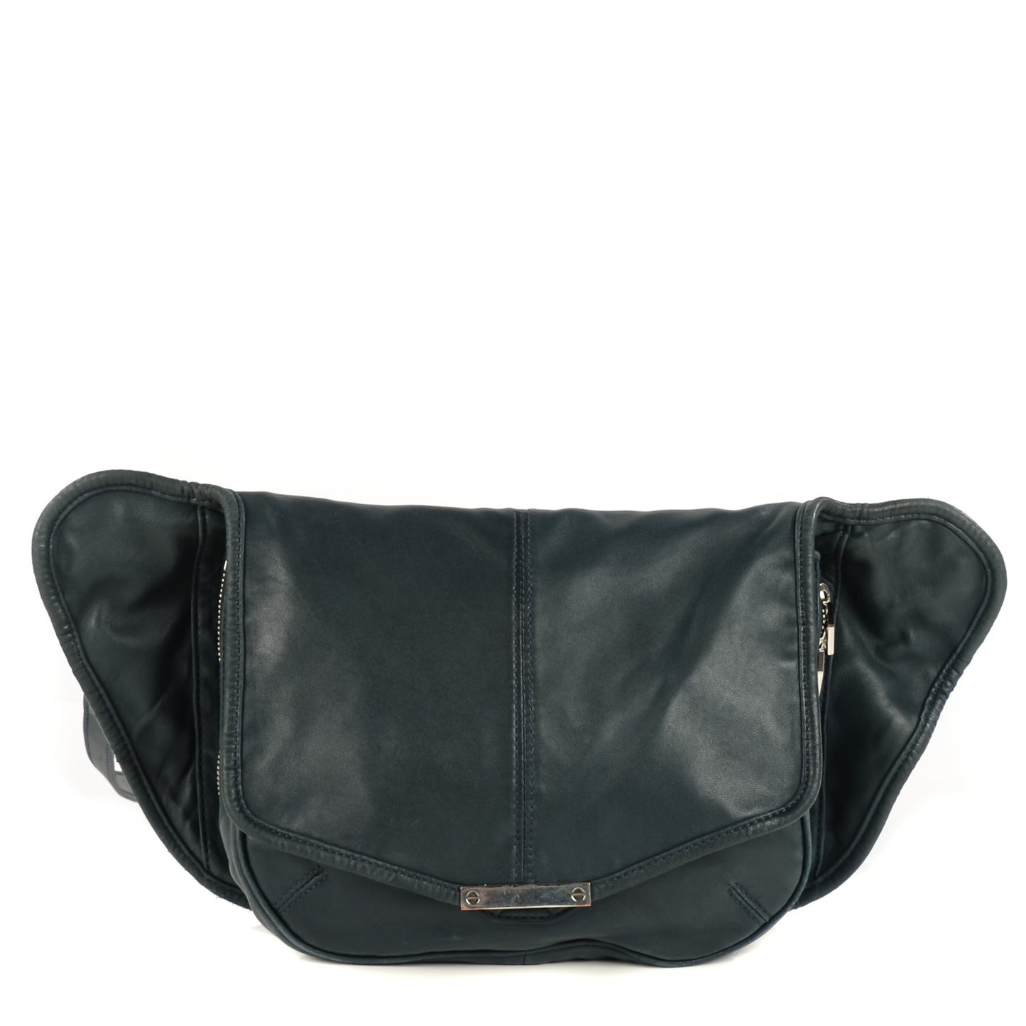 Washed Lambskin Iris Messenger Bag Ink