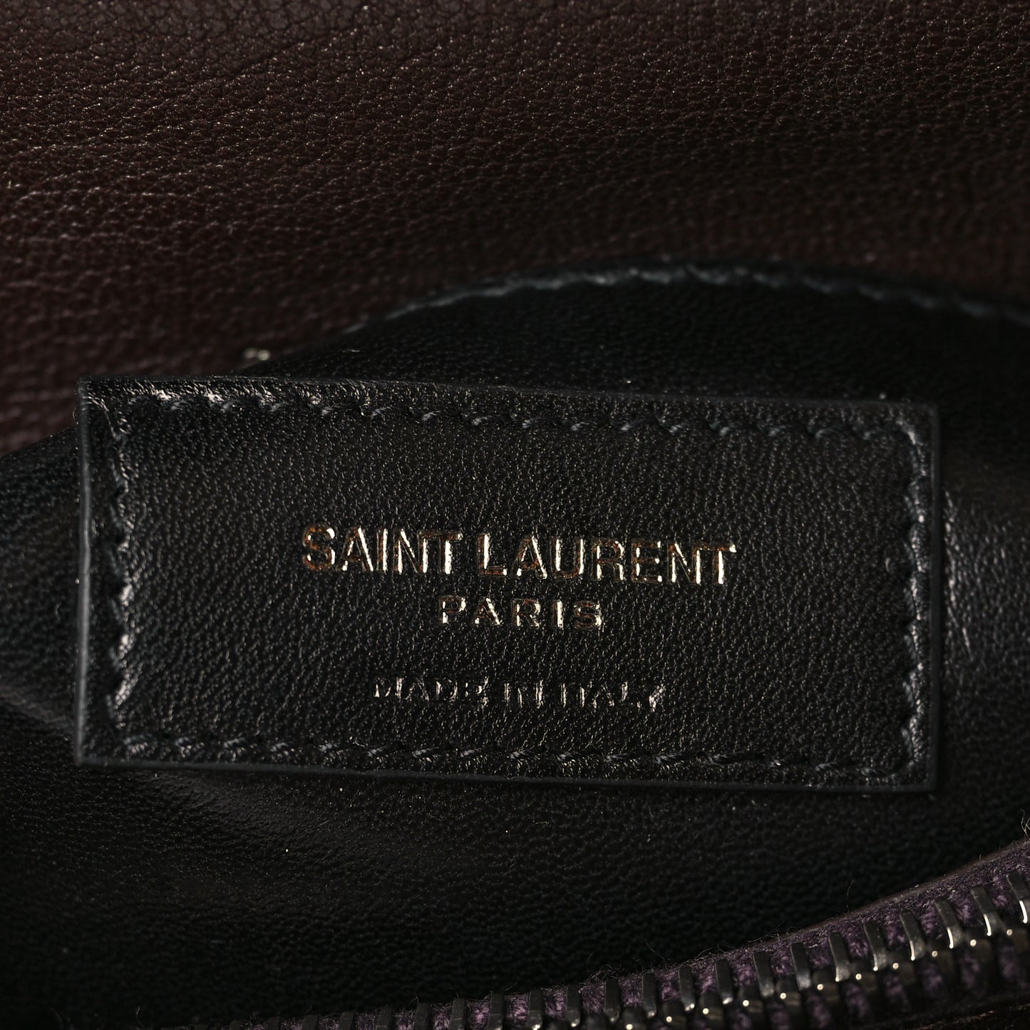 Sheepskin Matelasse Chevron Monogram Medium College Bag Black Tulip