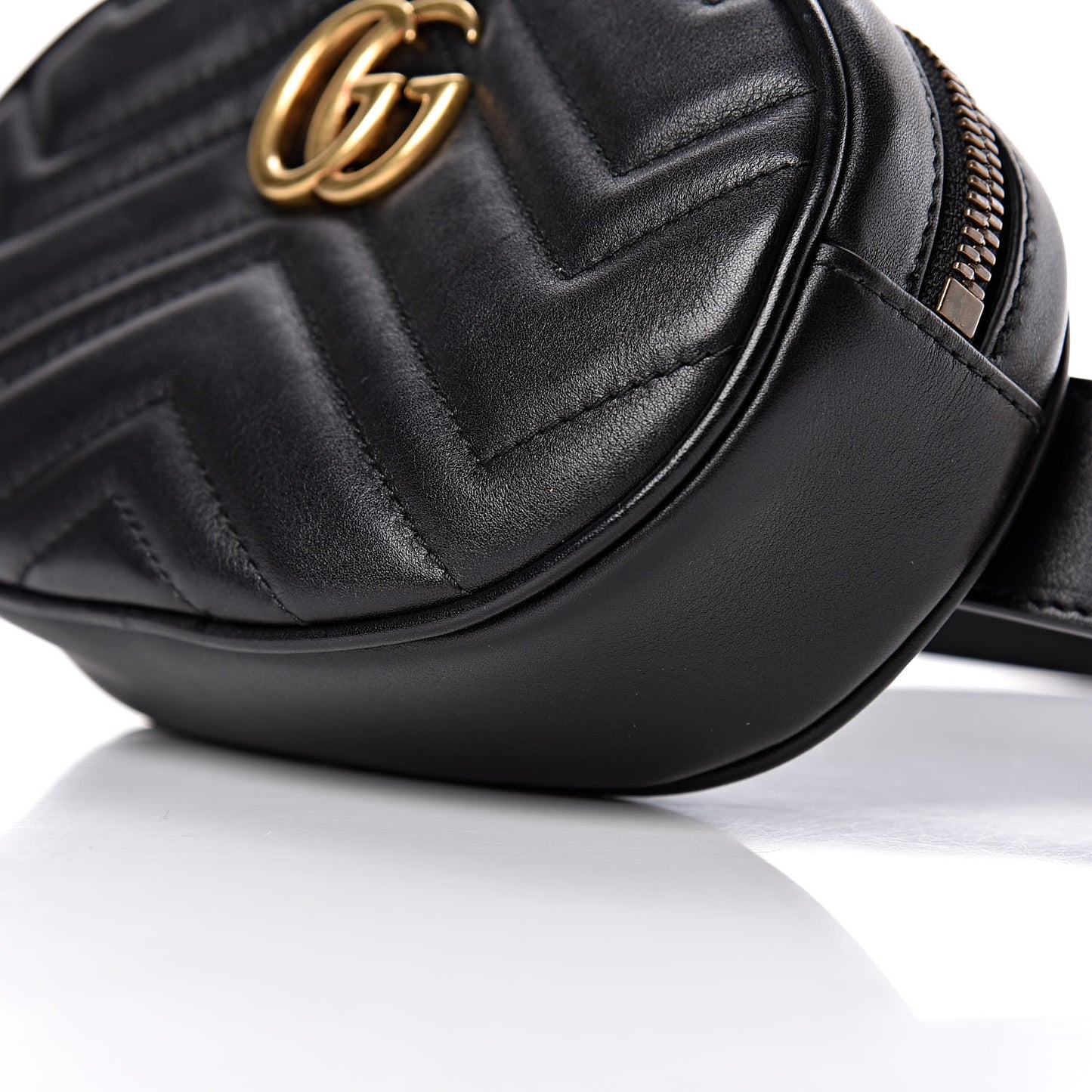 Calfskin Matelasse GG Marmont Belt Bag 75 30 Black