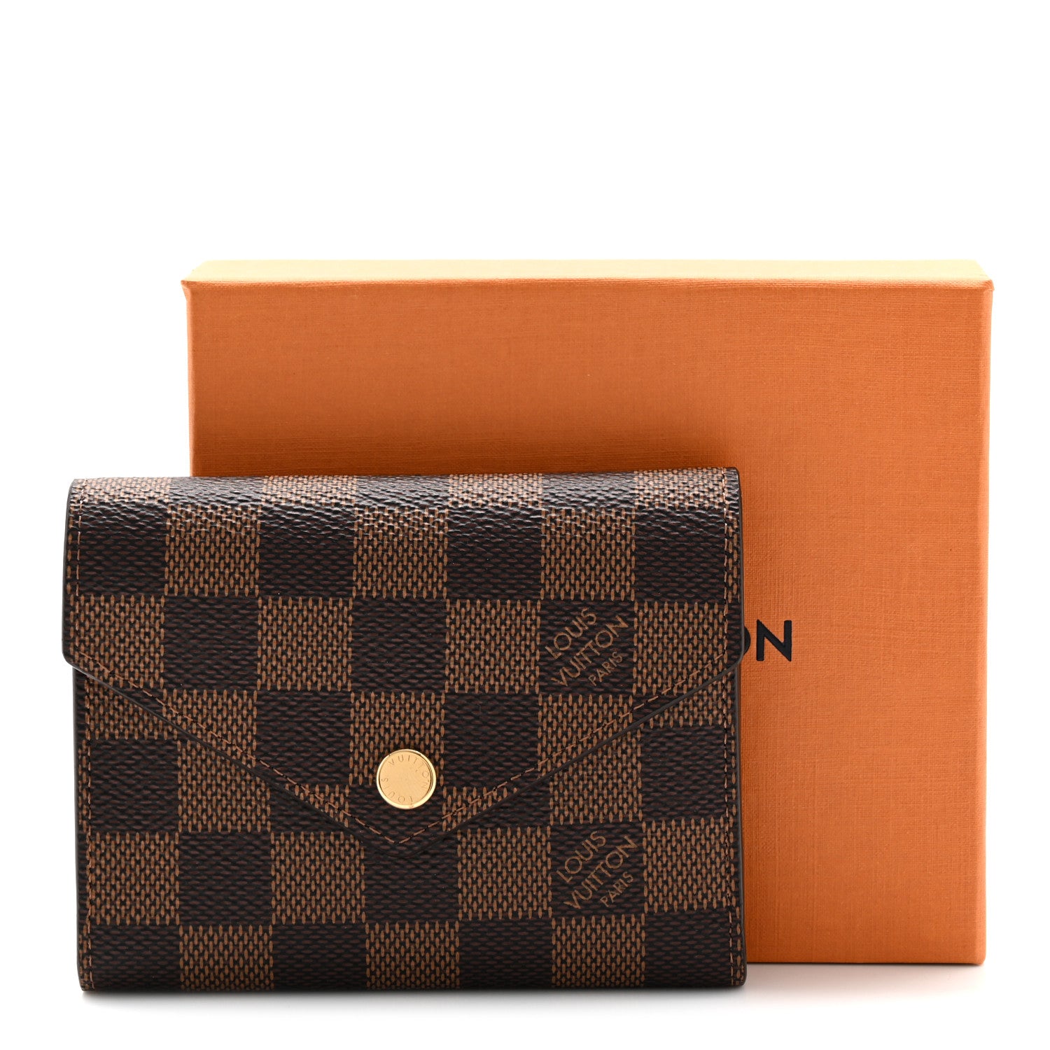 Louis Vuitton Damier Ebene Victorine Wallet Red 7 of 7