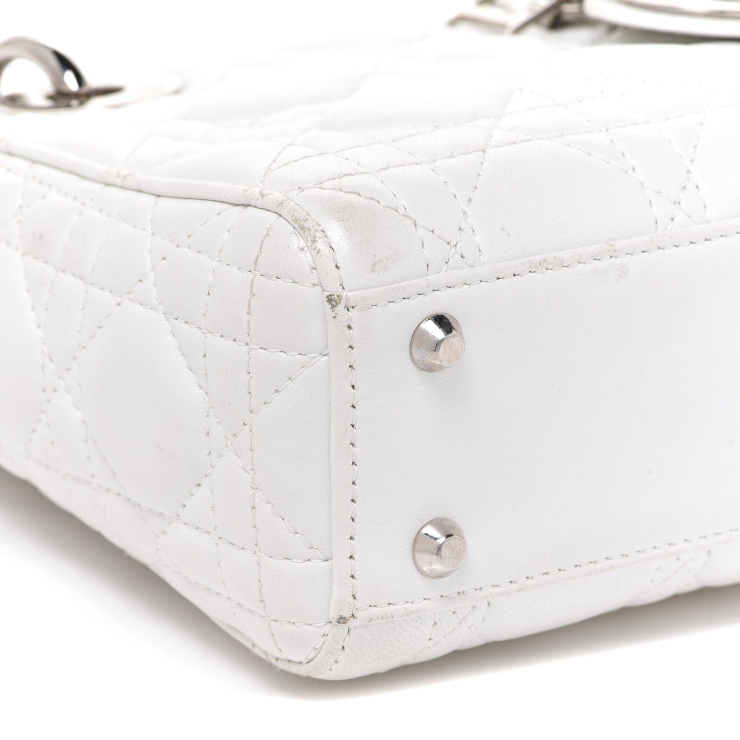 Christian Dior Lambskin Cannage Mini Lady Dior White 5 of 15
