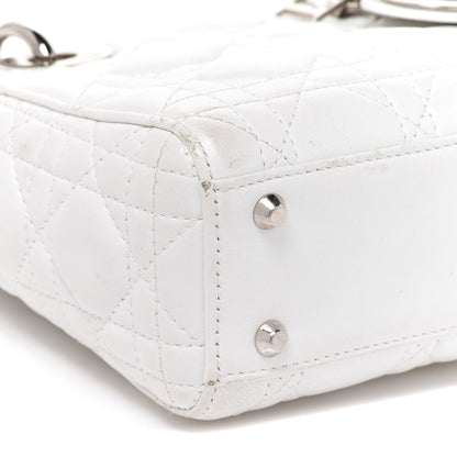 Christian Dior Lambskin Cannage Mini Lady Dior White 5 of 15