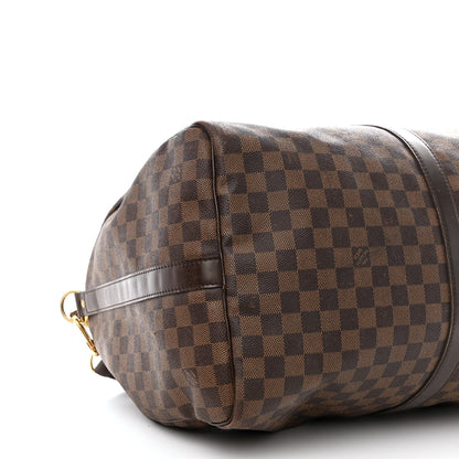 Louis Vuitton Damier Ebene Keepall Bandouliere 55 10 of 16