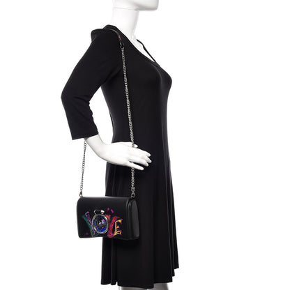Christian Louboutin Calfskin Love RubyLou Clutch Black 2 of 9