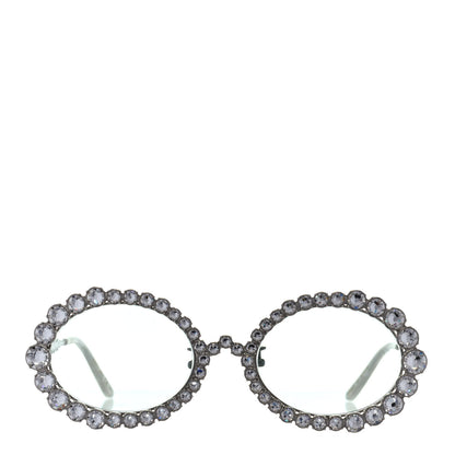 Gucci Crystal Oval Sunglasses GG0620S Silver 2 of 8