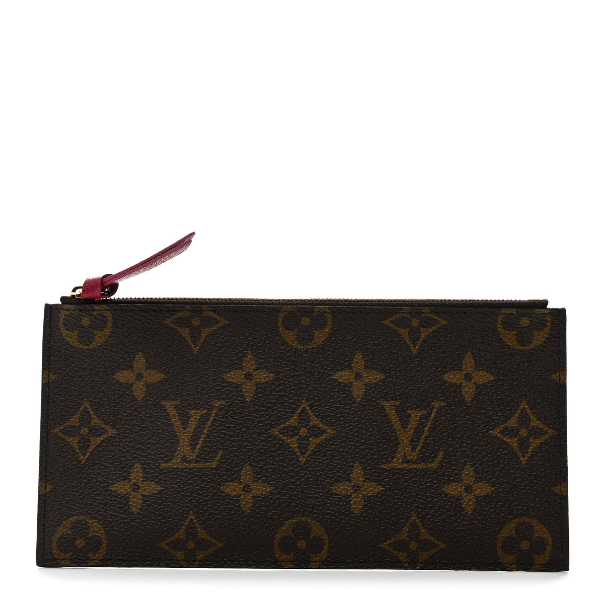 Monogram Felicie Chain Wallet Zippered Insert Fuchsia
