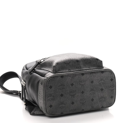 MCM Visetos Calfskin Medium Geonautic Backpack Black Phantom Grey 4 of 8