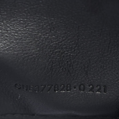Saint Laurent Grain De Poudre Matelasse Chevron Monogram Chain Wallet Black 8 of 11